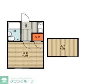 ライフピアハニー(1K/2階)の間取り写真