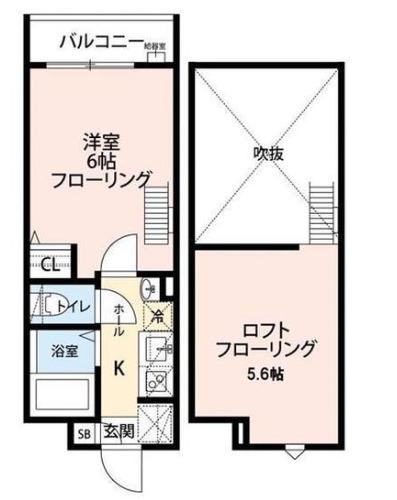ノルデスタ小金井(1K/3階)の間取り写真