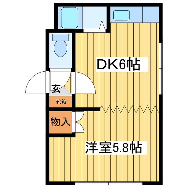 クラッセN21(1DK/2階)の間取り写真