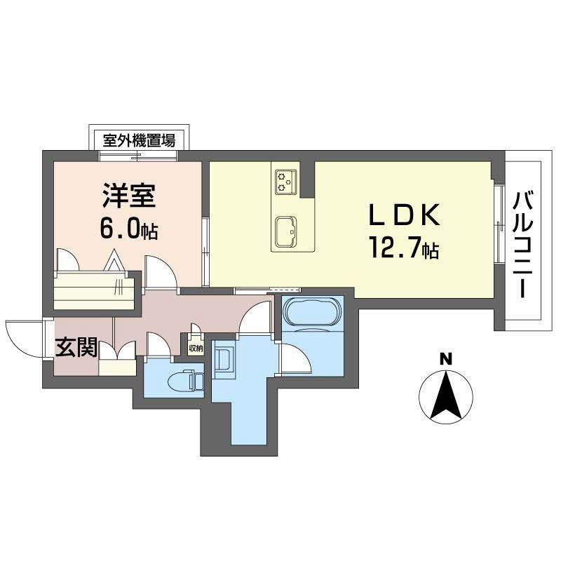 シャーメゾン環II(1LDK/3階)の間取り写真