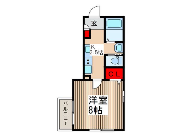 アファブル大宮(1K/3階)の間取り写真