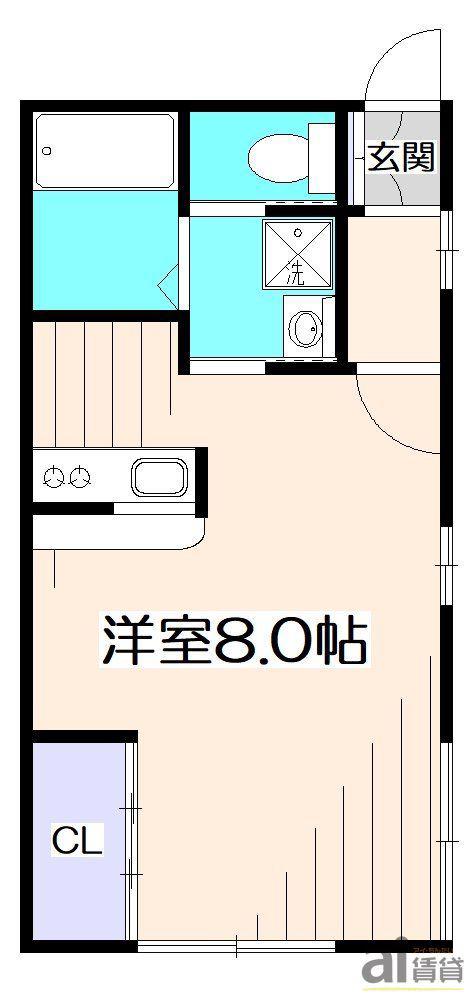 OHANA HOUSEII(ワンルーム/2階)の間取り写真