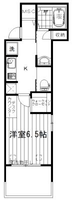 TNヒルズ東中野(1K/3階)の間取り写真