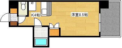 GYビル(1K/3階)の間取り写真