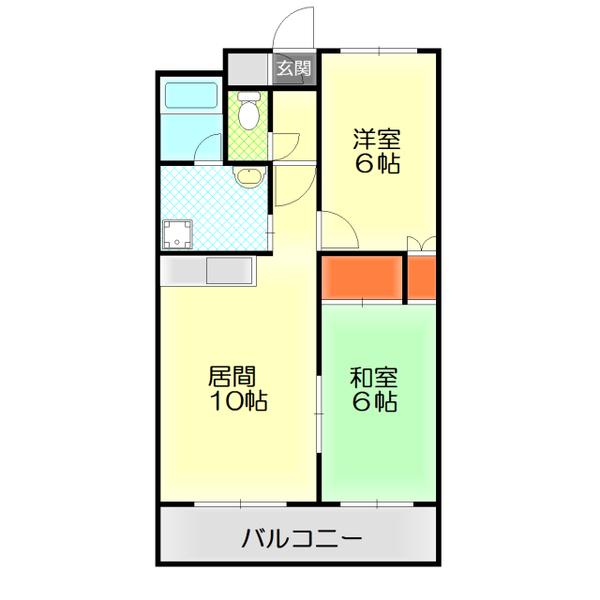 アクティブコート(2LDK/2階)の間取り写真