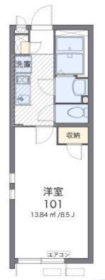 クレイノPOCKET PARK(1K/2階)の間取り写真
