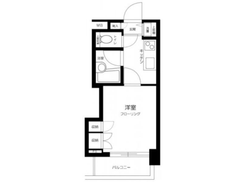 アプレシティ三田(1K/5階)の間取り写真