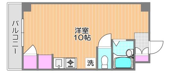 ハナハウス東山(ワンルーム/3階)の間取り写真