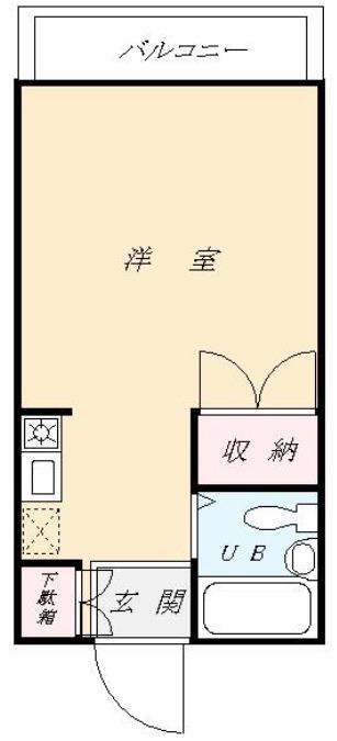 ボンサンス加山(ワンルーム/2階)の間取り写真