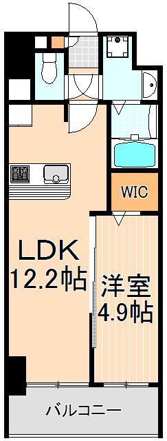 グレイスフルリッチ(1LDK/6階)の間取り写真