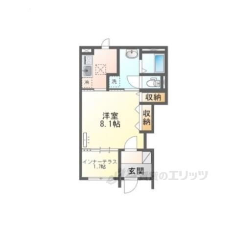LA・FELICE(1K/1階)の間取り写真