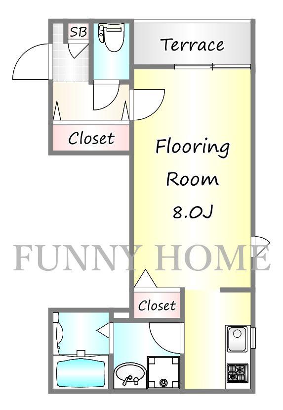 CHIBA ANNEX(1K/1階)の間取り写真