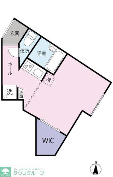 ザ・クラス下北沢(1K/2階)の間取り写真