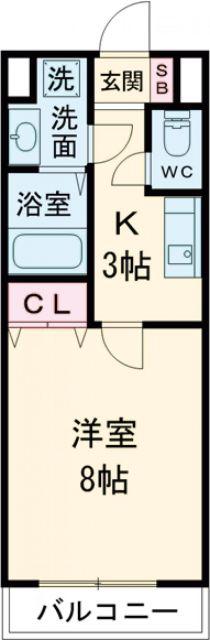 アマービレ国立(1K/3階)の間取り写真