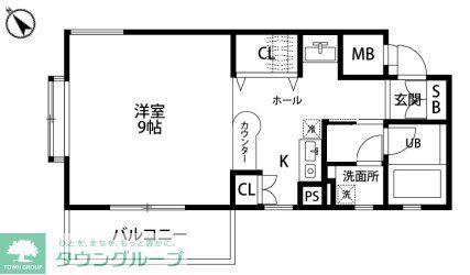 PLENDY本川越(ワンルーム/4階)の間取り写真
