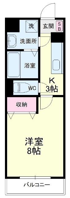 ラルジュ(1K/2階)の間取り写真