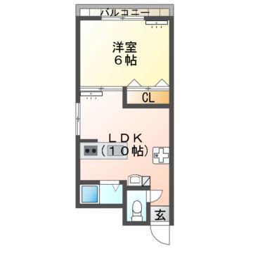 コーポ俊(1LDK/1階)の間取り写真