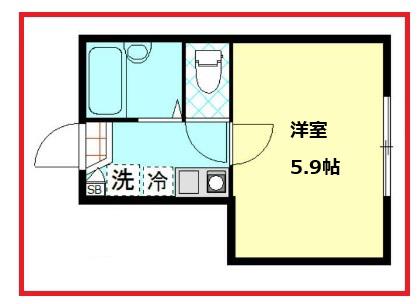 フェリオ金町(1K/1階)の間取り写真