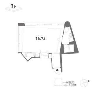 GROVE(ワンルーム/3階)の間取り写真