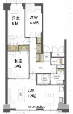 クリオ湘南追浜サニークレスト(3LDK/6階)の間取り写真