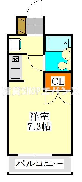 メゾンロートレック(1K/3階)の間取り写真
