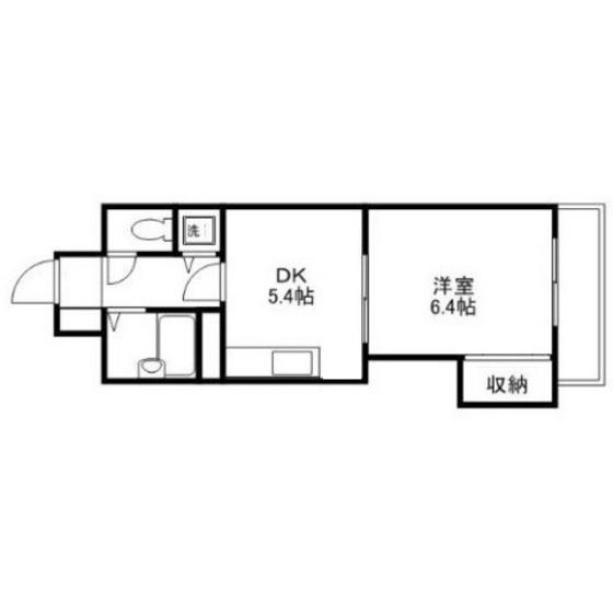 LAND MARK 金屋町(1DK/8階)の間取り写真