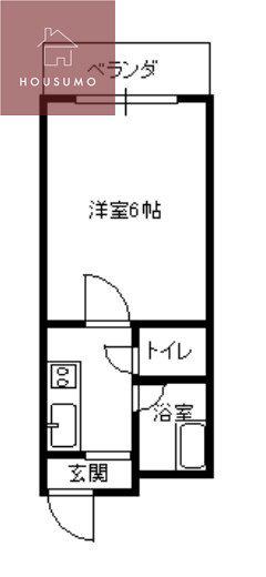 スペース・ライフ平野(1K/6階)の間取り写真