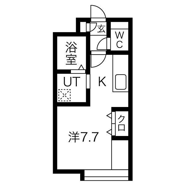 MKR.BLD(1K/1階)の間取り写真