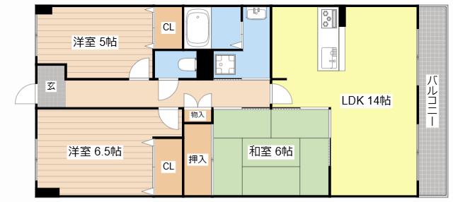 アメニティRITTO(3LDK/2階)の間取り写真