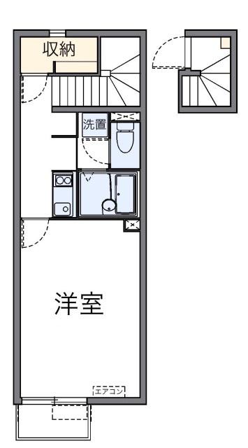 レオネクストグロリアス(1K/2階)の間取り写真
