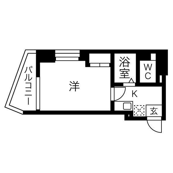 リバティ壱番館(1K/4階)の間取り写真