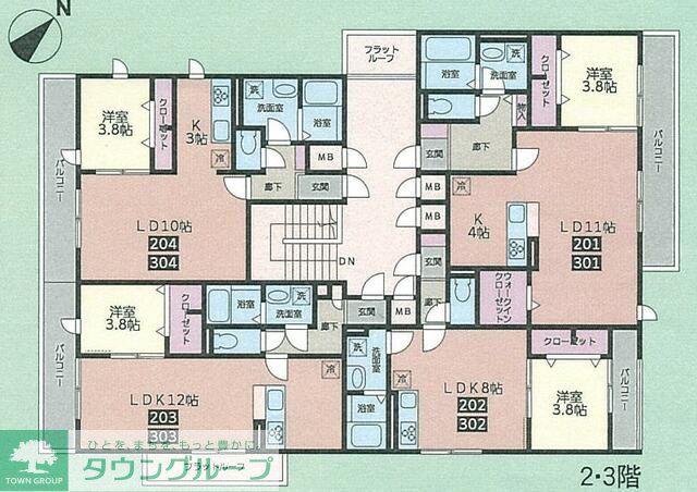 リバーサイドフジカワ(1LDK/2階)の間取り写真