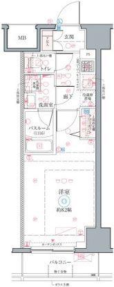 クレヴィスタお花茶屋(1K/10階)の間取り写真