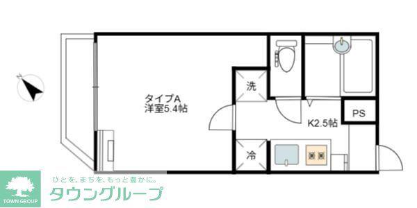 NK春日部(1K/3階)の間取り写真