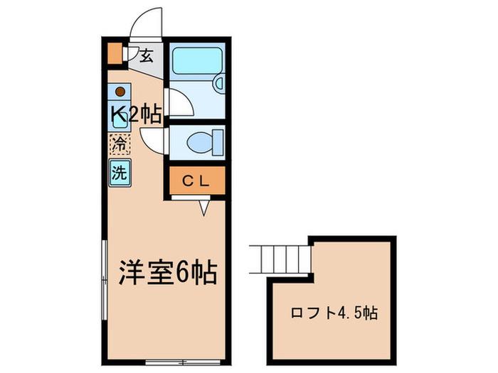 ファーストメゾン(1K/2階)の間取り写真