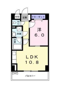 ベルフィオーレ千代田(1LDK/5階)の間取り写真