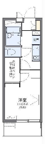 レオパレスヒルトップ 壱番館(1K/3階)の間取り写真