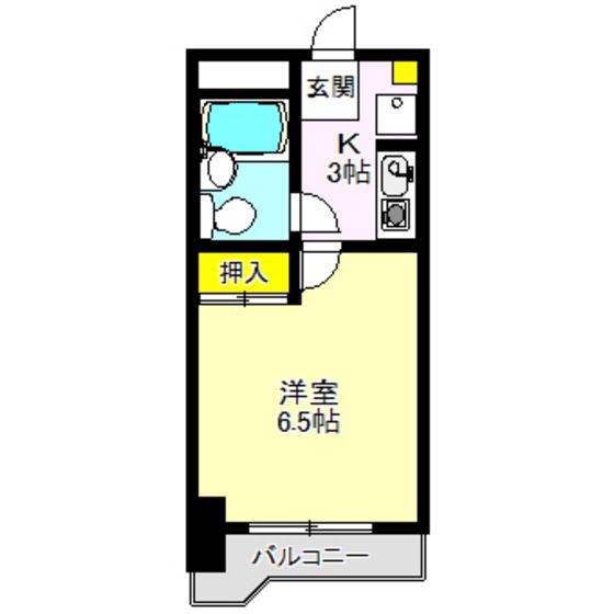 NOAマンション(1DK/5階)の間取り写真