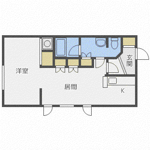 シャノワール(1LDK/3階)の間取り写真
