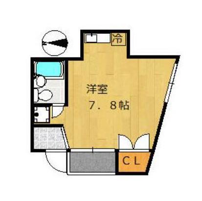モナークハウス(ワンルーム/1階)の間取り写真