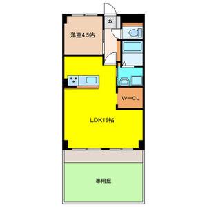 KANADEBITO(1LDK/1階)の間取り写真