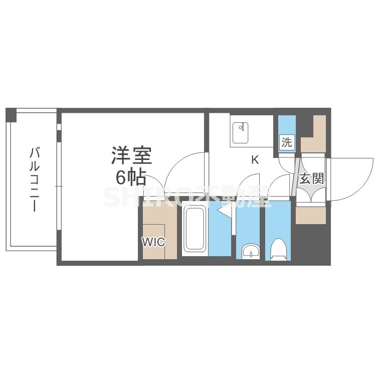 エスリード京橋グランツ(1K/2階)の間取り写真