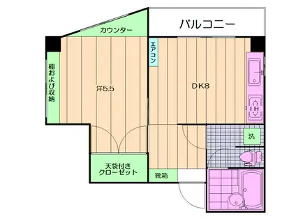 ビスタ石神井(1DK/3階)の間取り写真