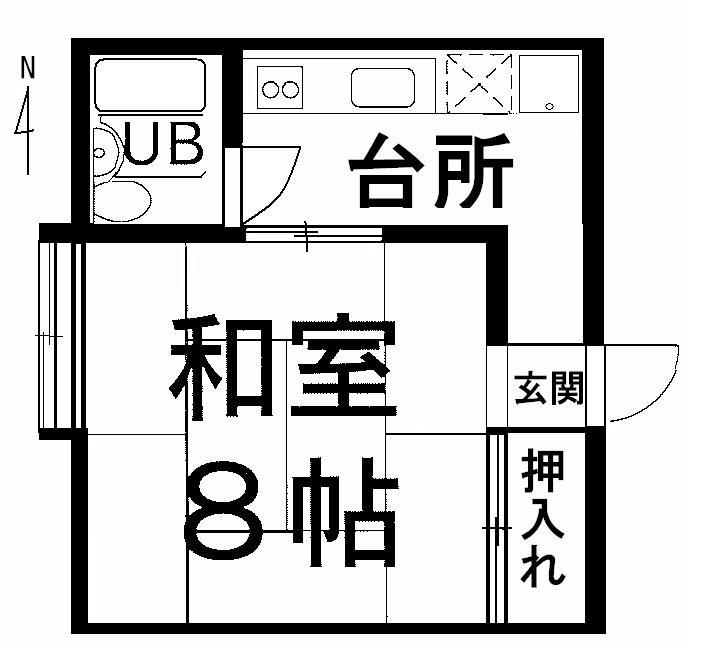 ヴィラ88(1K/2階)の間取り写真
