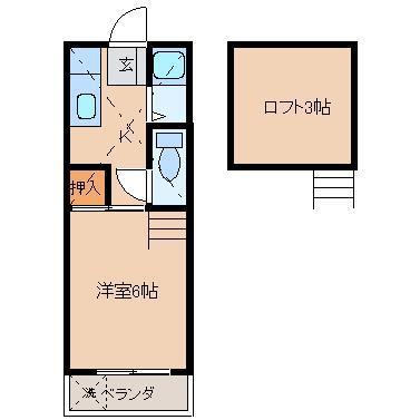 コンフォート岡(1K/1階)の間取り写真