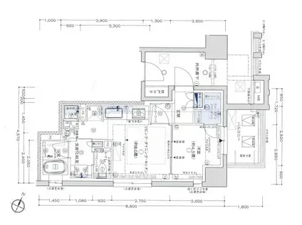 プラウドタワー本町二丁目(1LDK/4階)の間取り写真