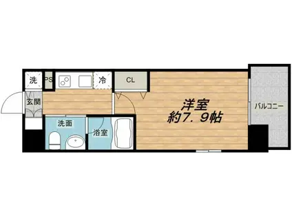 セイワパレス玉造(1K/5階)の間取り写真