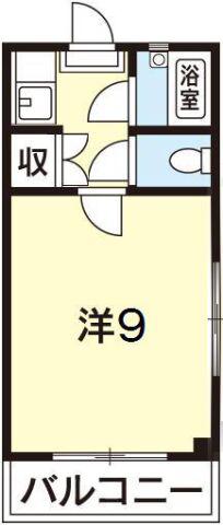 野口コーポラス(1K/3階)の間取り写真