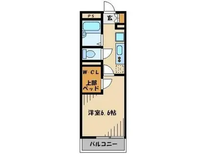 レオパレスSHIMIZU T(1K/1階)の間取り写真