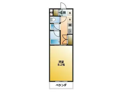 CS24 HORIGUCHI(1K/1階)の間取り写真